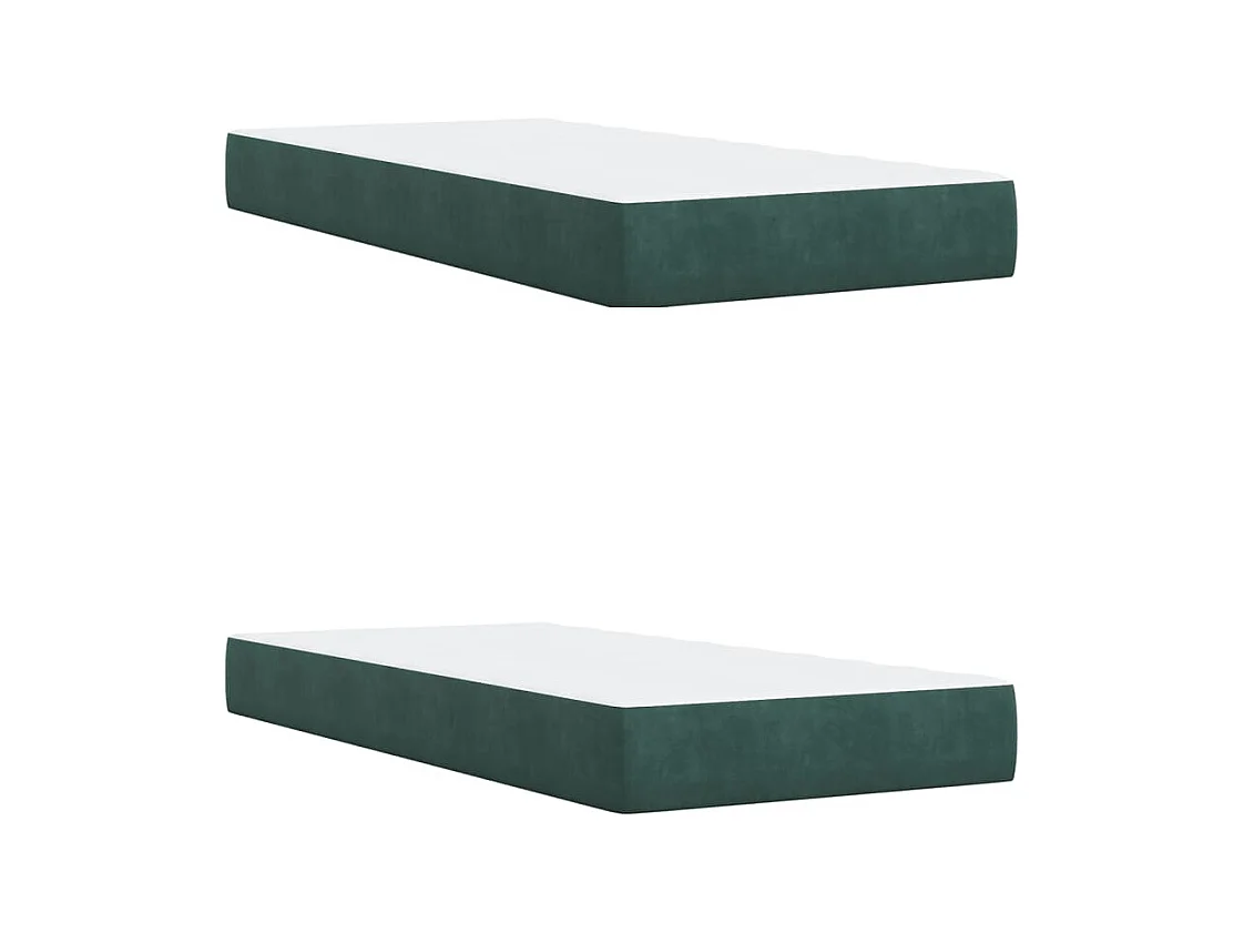 Boxspringbett mit Matratze Dunkelgrün 200x200 cm Samt