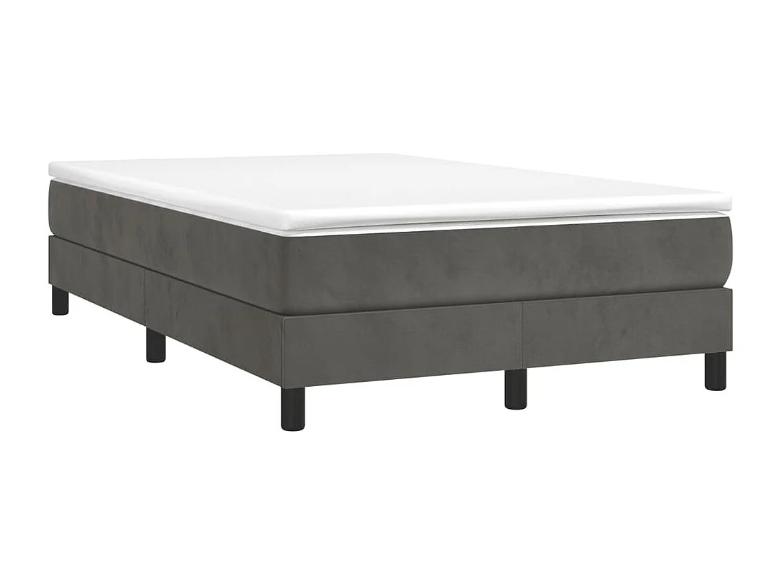 Boxspringbett mit Matratze Dunkelgrau 120x190 cm Samt