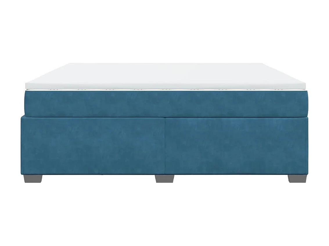 Sommier à lattes de lit et matelas Bleu foncé 180x200cm Velours