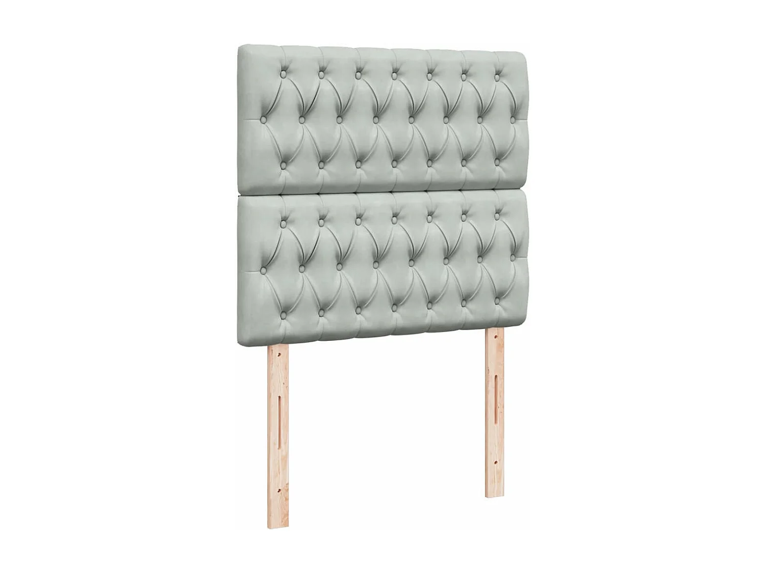 Sommier à lattes de lit et matelas Gris clair 100x200cm Velours