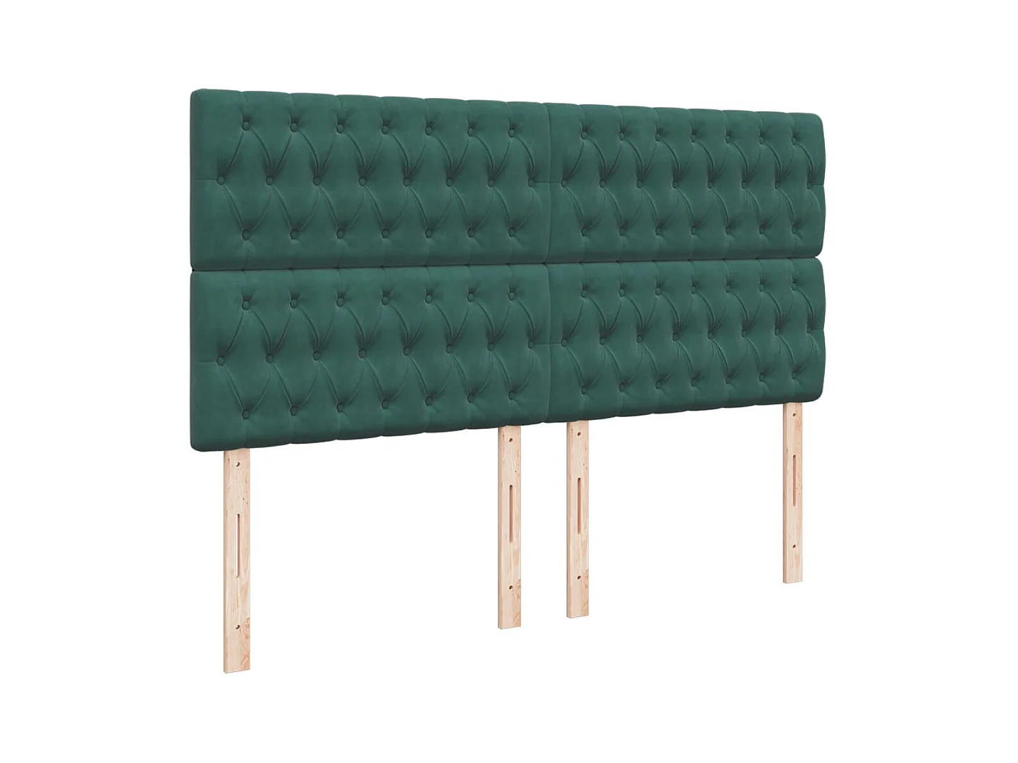 Giroletto a Molle con Materasso Verde Scuro 180x200 cm Velluto
