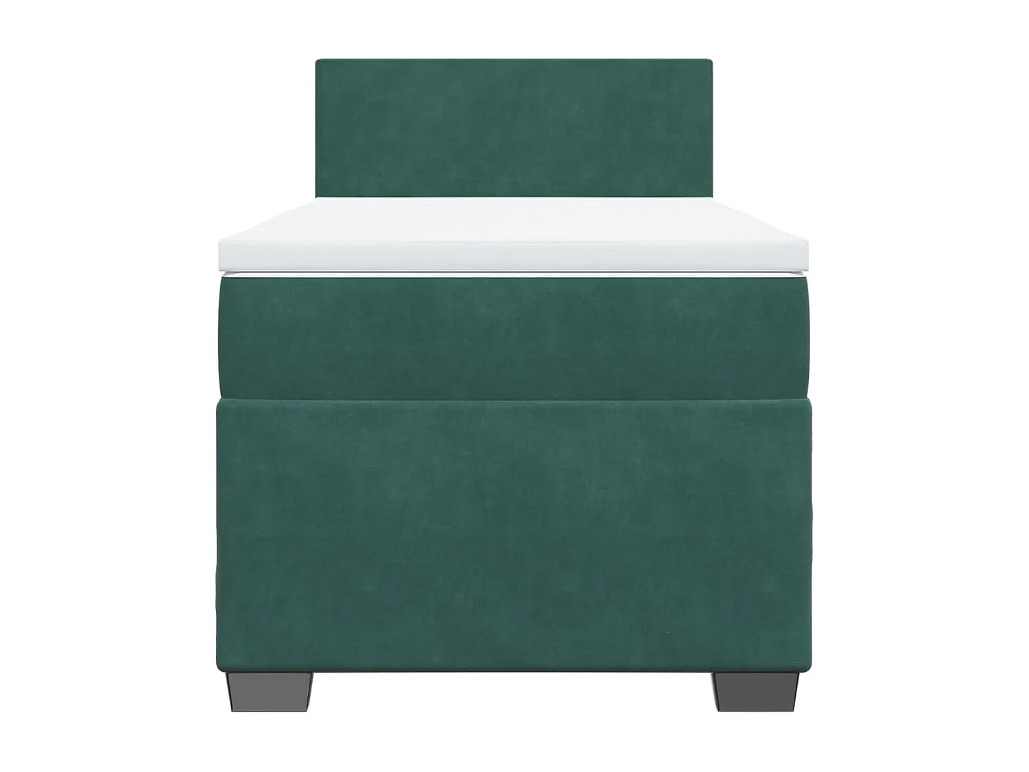 Sommier à lattes de lit et matelas Vert foncé 80x200 cm Velours