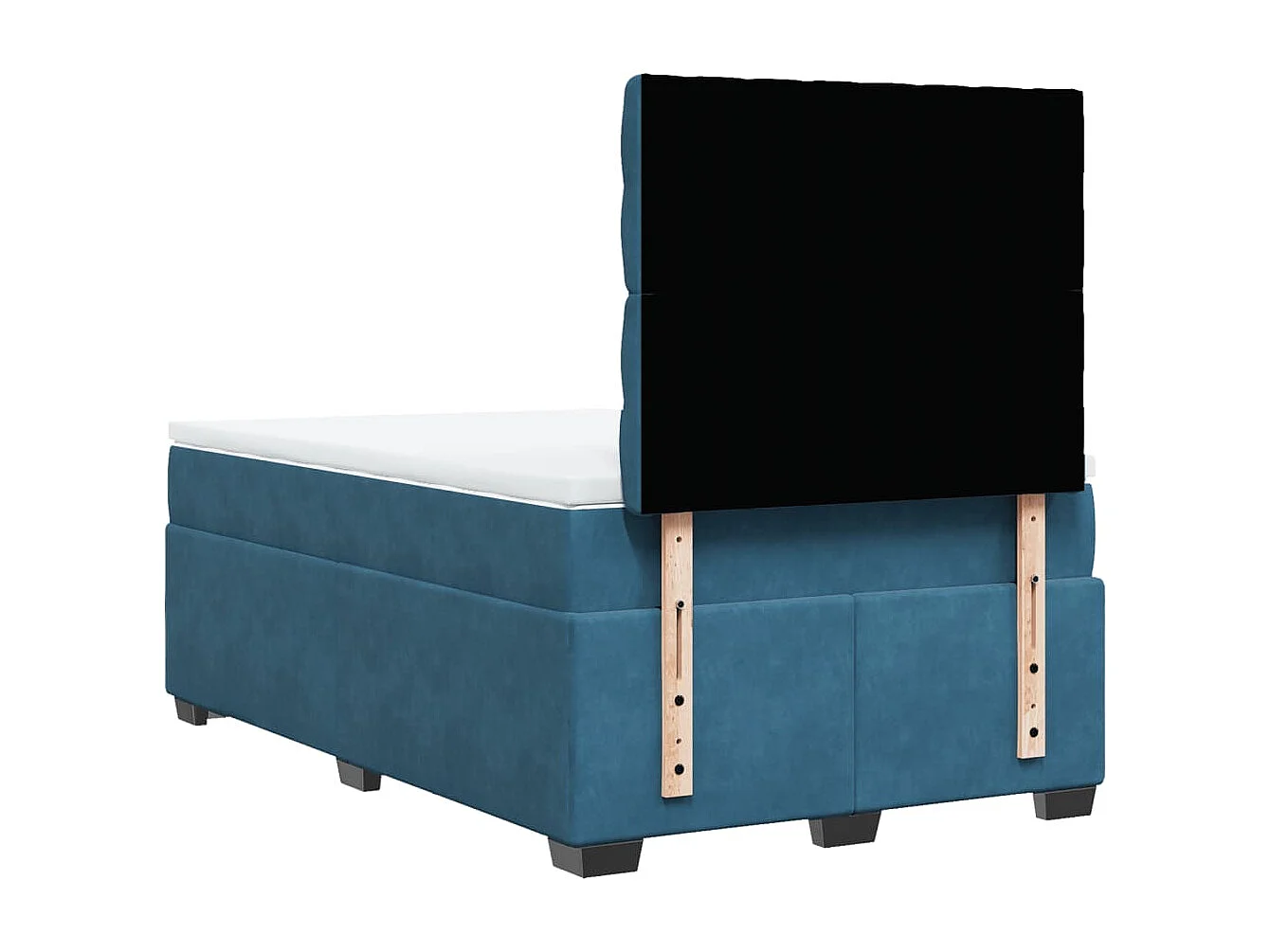 Giroletto a Molle con Materasso Blu 120x190 cm in Velluto