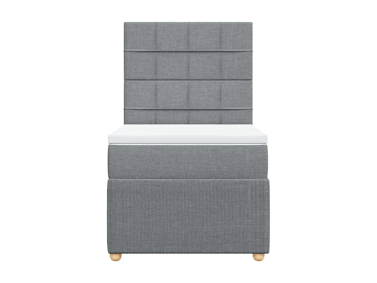 Sommier à lattes de lit et matelas Gris clair 90x190 cm Tissu