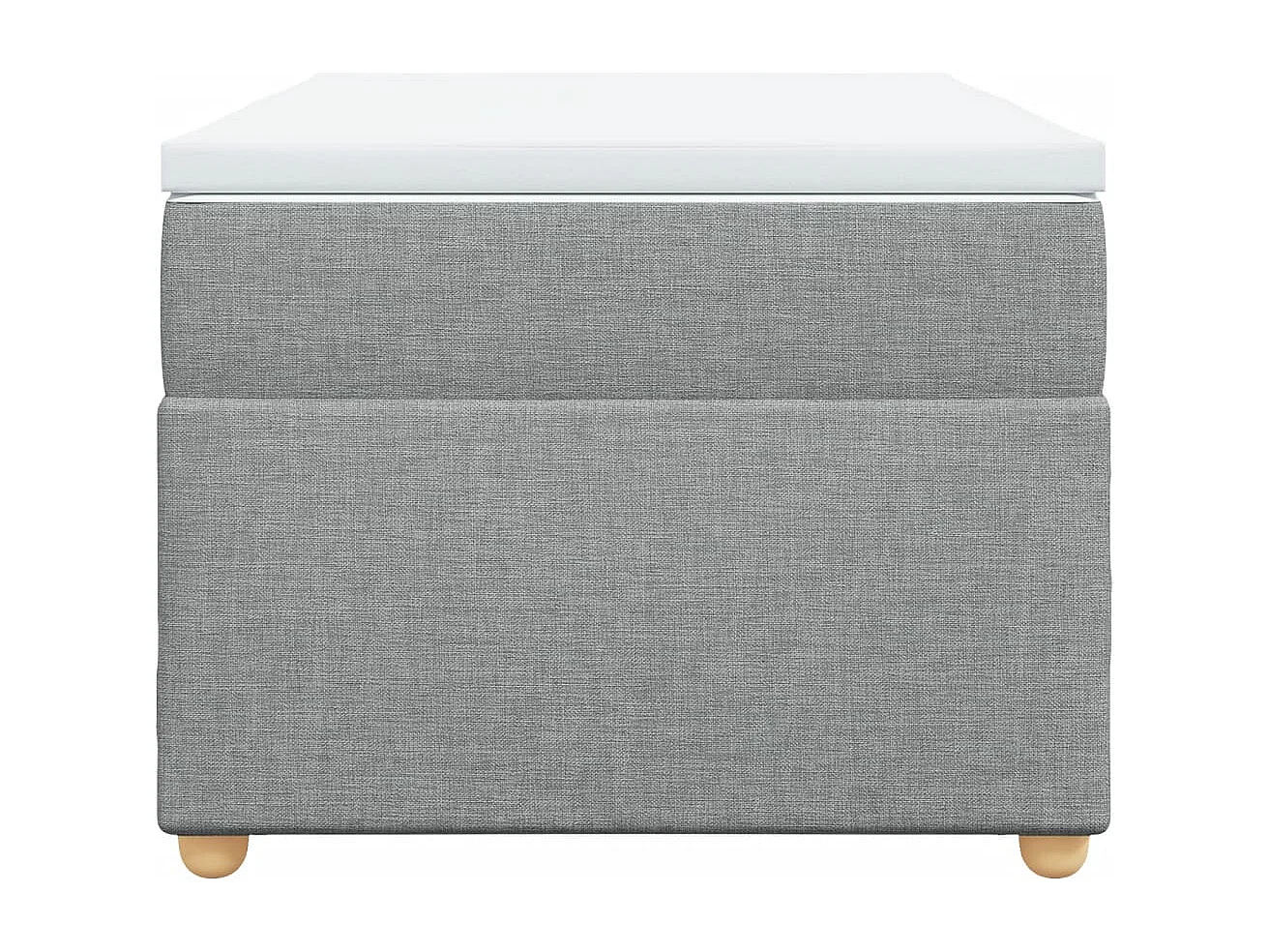 Giroletto a Molle con Materasso Grigio Chiaro 90x190 cm Tessuto