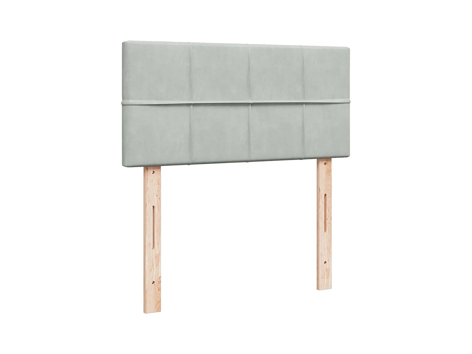 Cama box spring con colchón terciopelo gris claro 80x200 cm