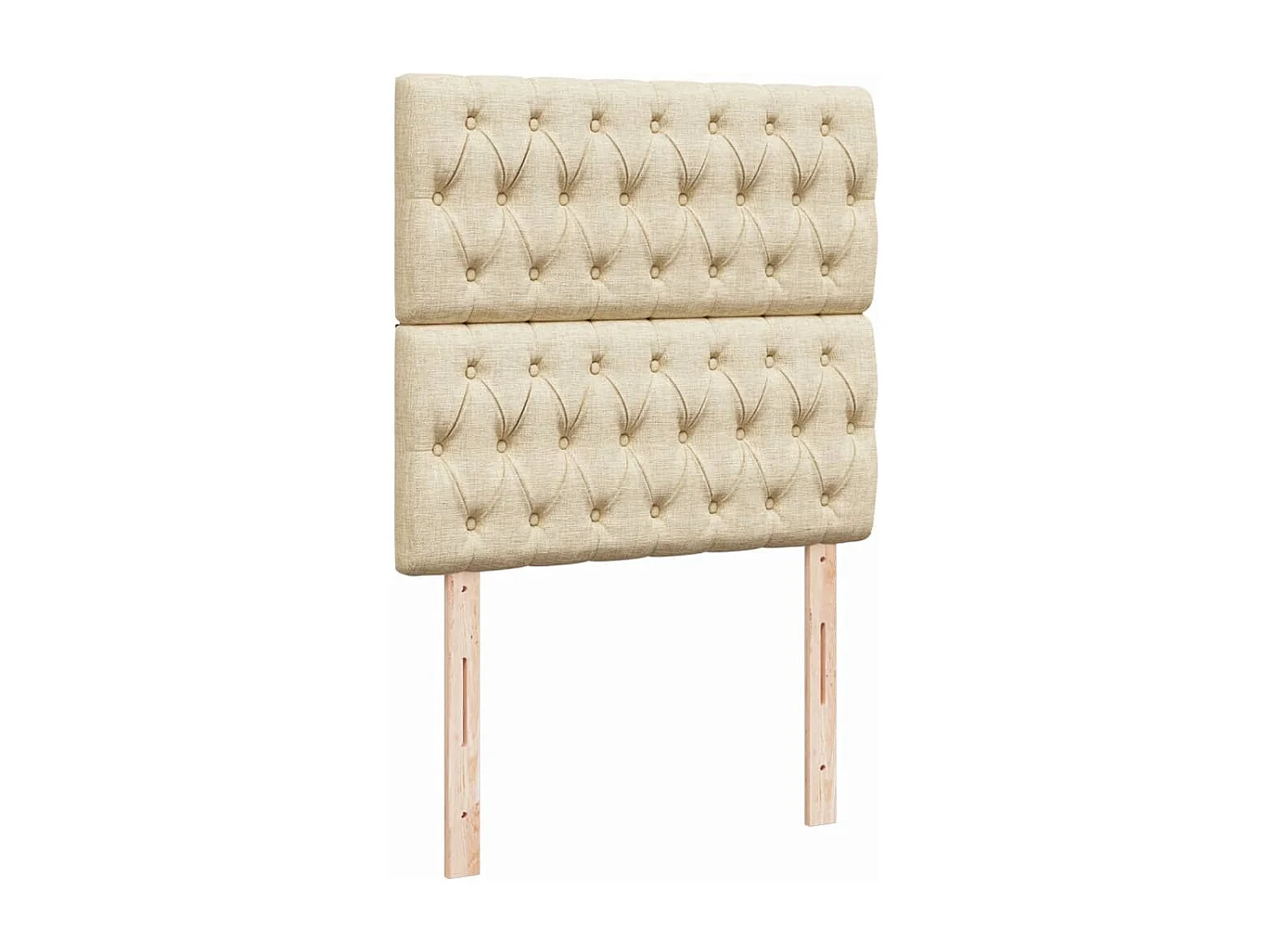 Cama com molas/colchão 90x190 cm tecido cor creme