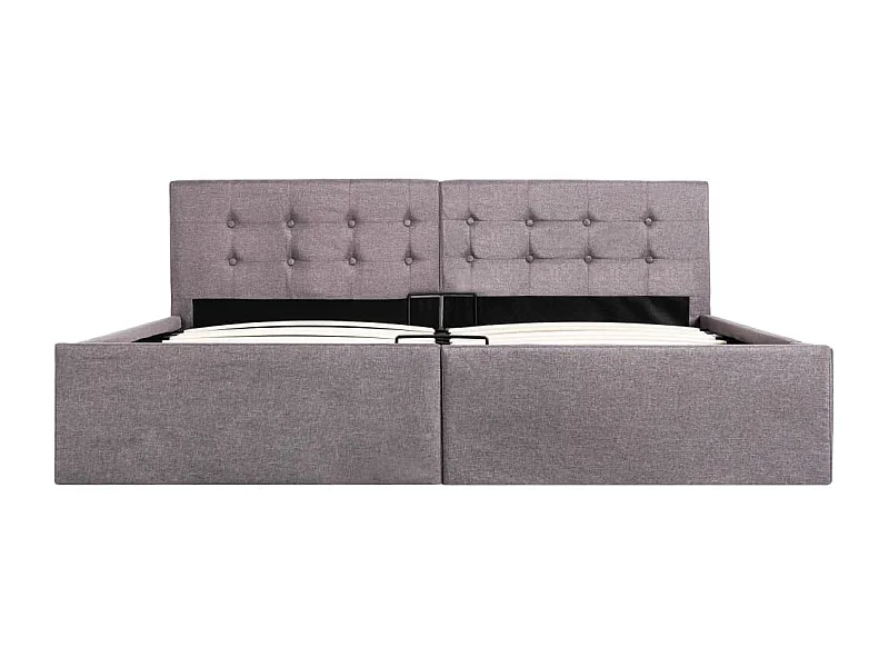 Giroletto con Contenitore Grigio Talpa in Tessuto 160x200 cm