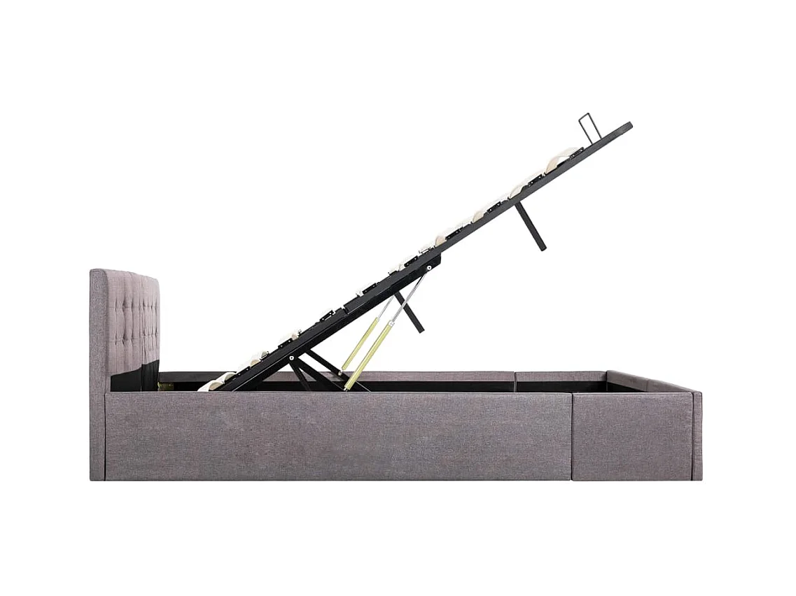 Giroletto con Contenitore Grigio Talpa in Tessuto 160x200 cm