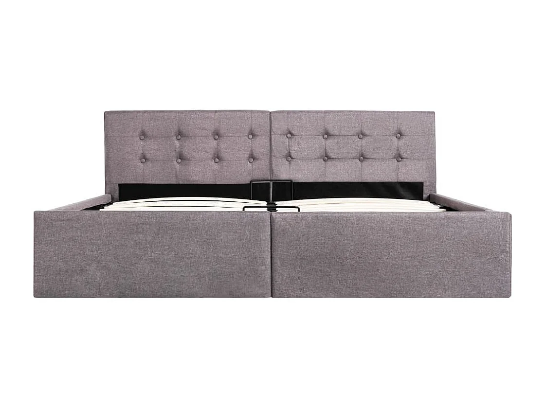 Stauraumbett Hydraulisch Taupe Stoff 160×200 cm