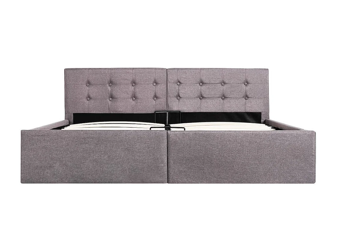 Stauraumbett Hydraulisch Taupe Stoff 160×200 cm