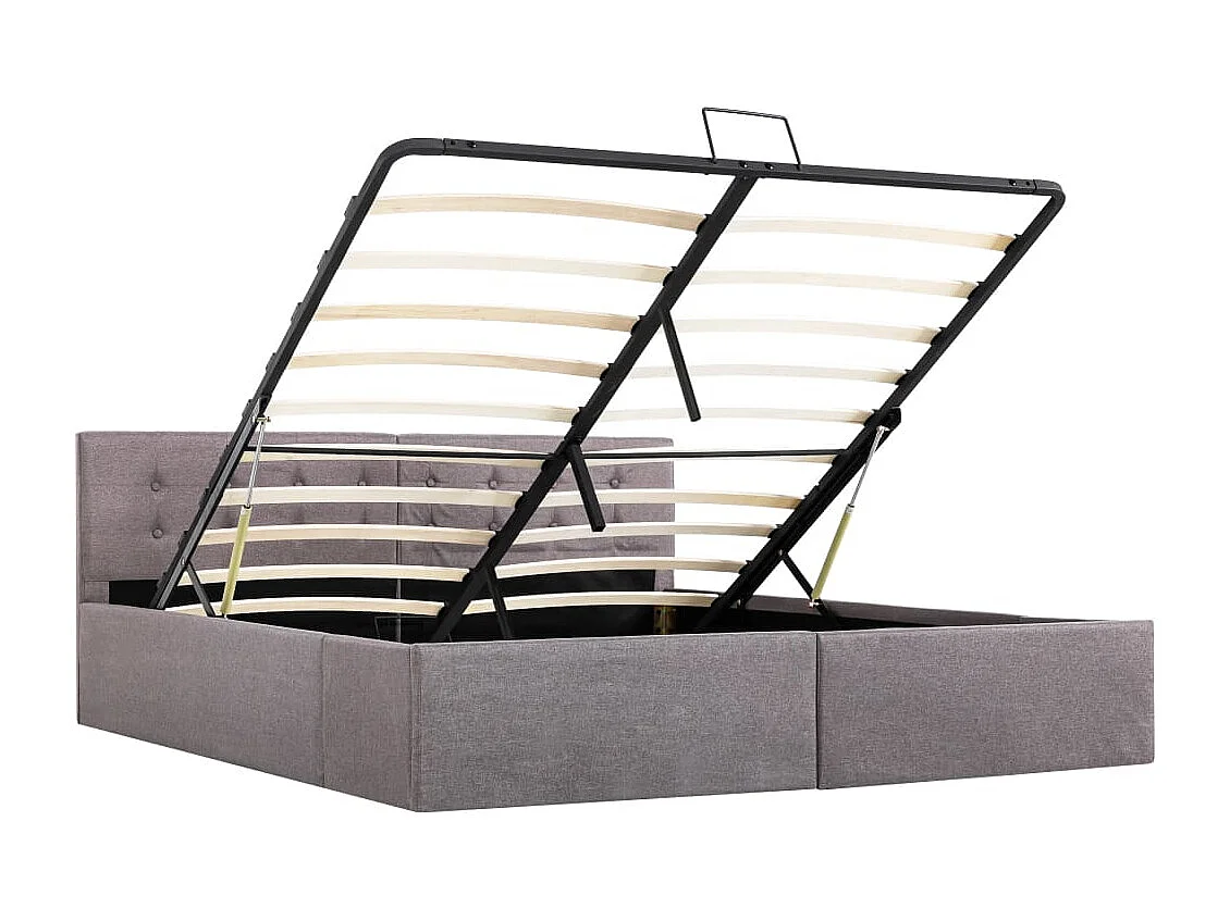 Stauraumbett Hydraulisch Taupe Stoff 160×200 cm