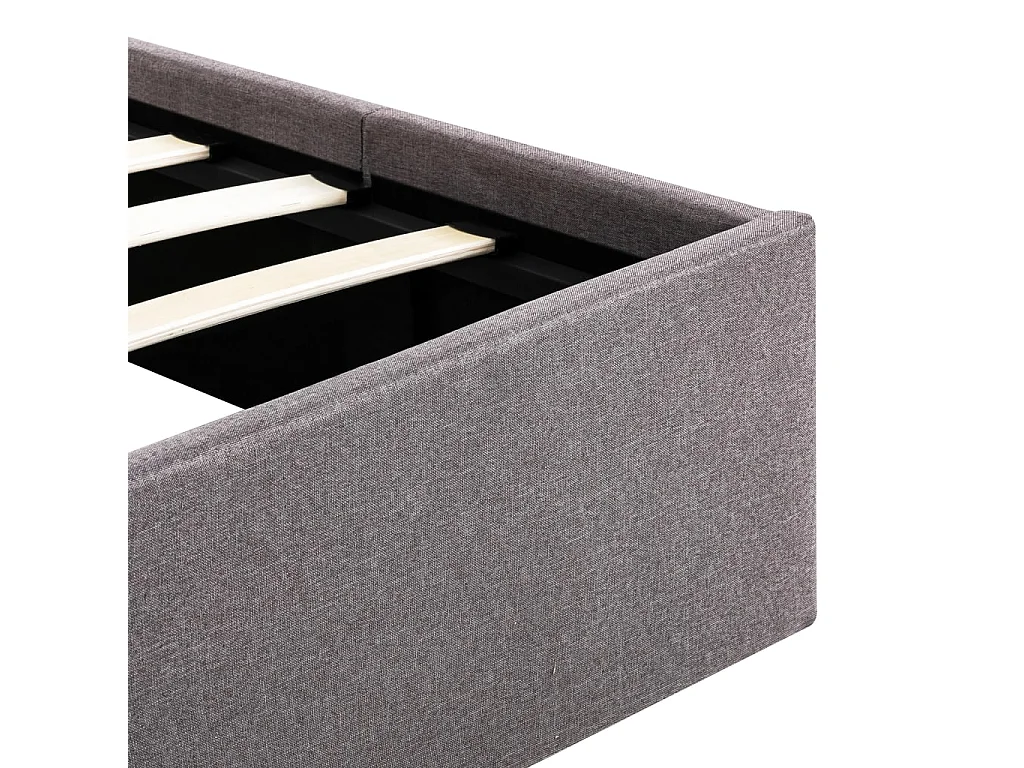 Stauraumbett Hydraulisch Taupe Stoff 160×200 cm