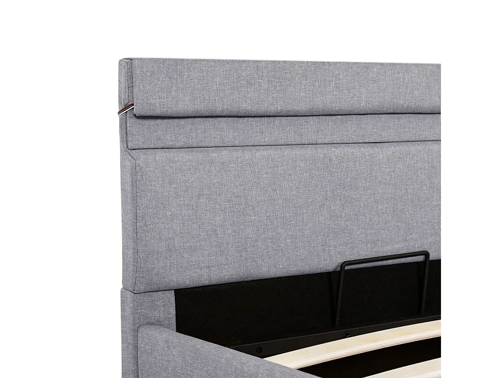 Cadre de lit à rangement hydraulique sans matelas 90x200 cm