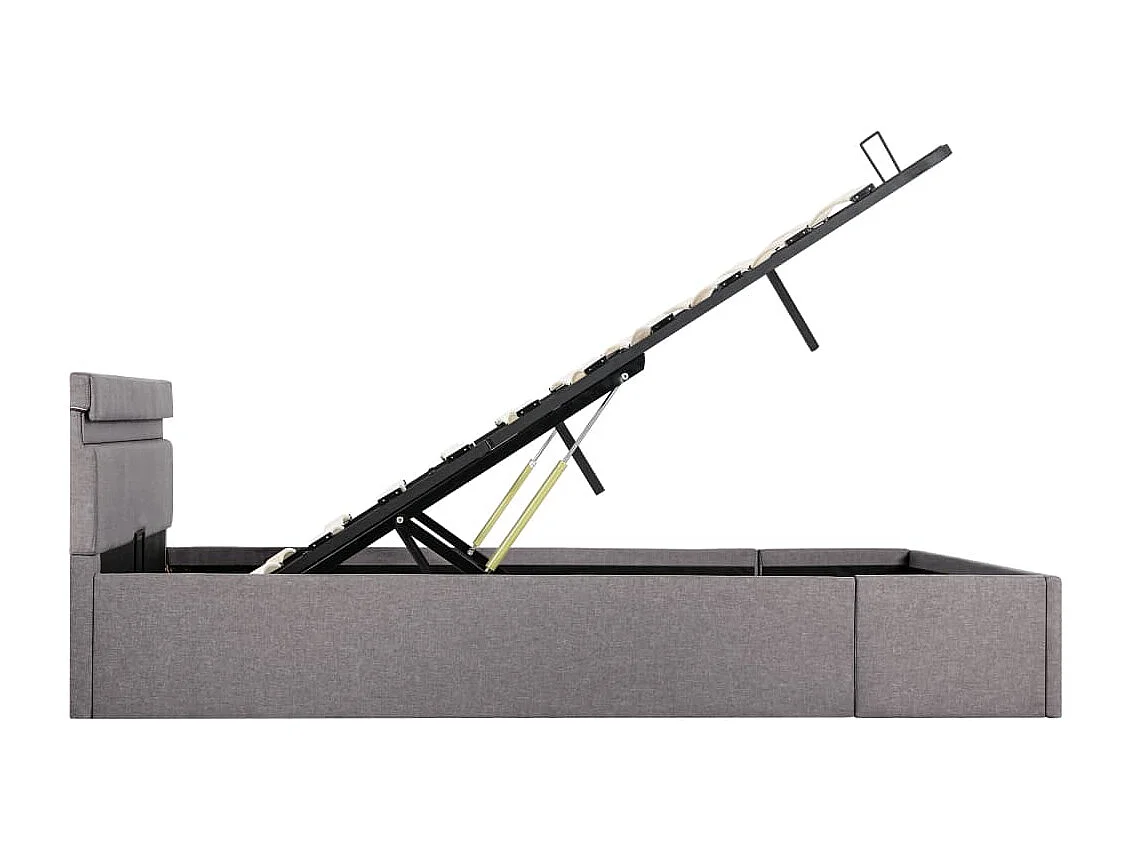 Cadre de lit à rangement hydraulique sans matelas 140x200 cm