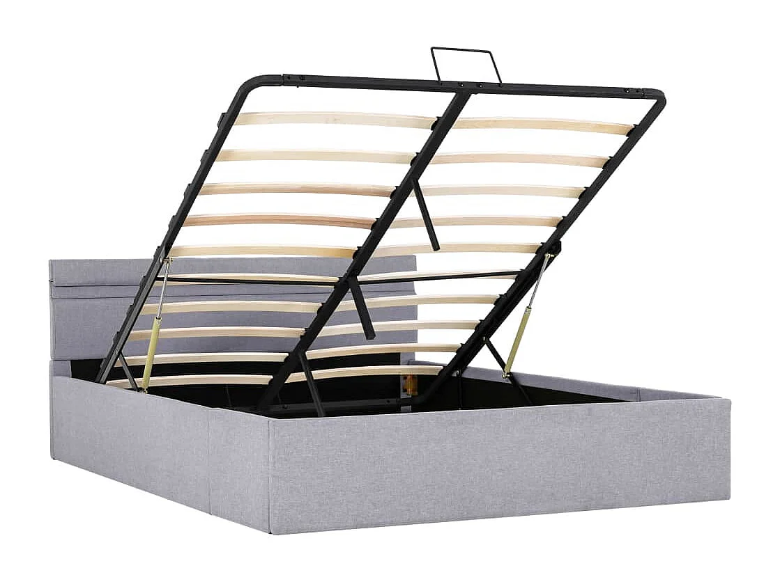 Cadre de lit à rangement hydraulique sans matelas 140x200 cm