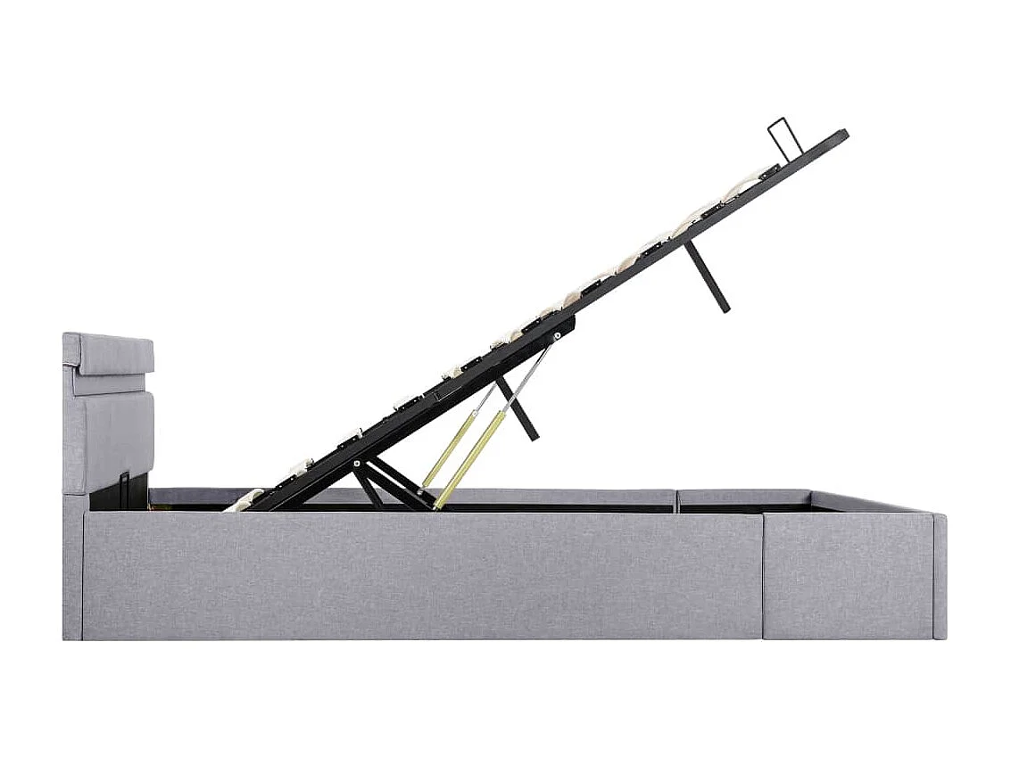 Cadre de lit à rangement hydraulique sans matelas 140x200 cm