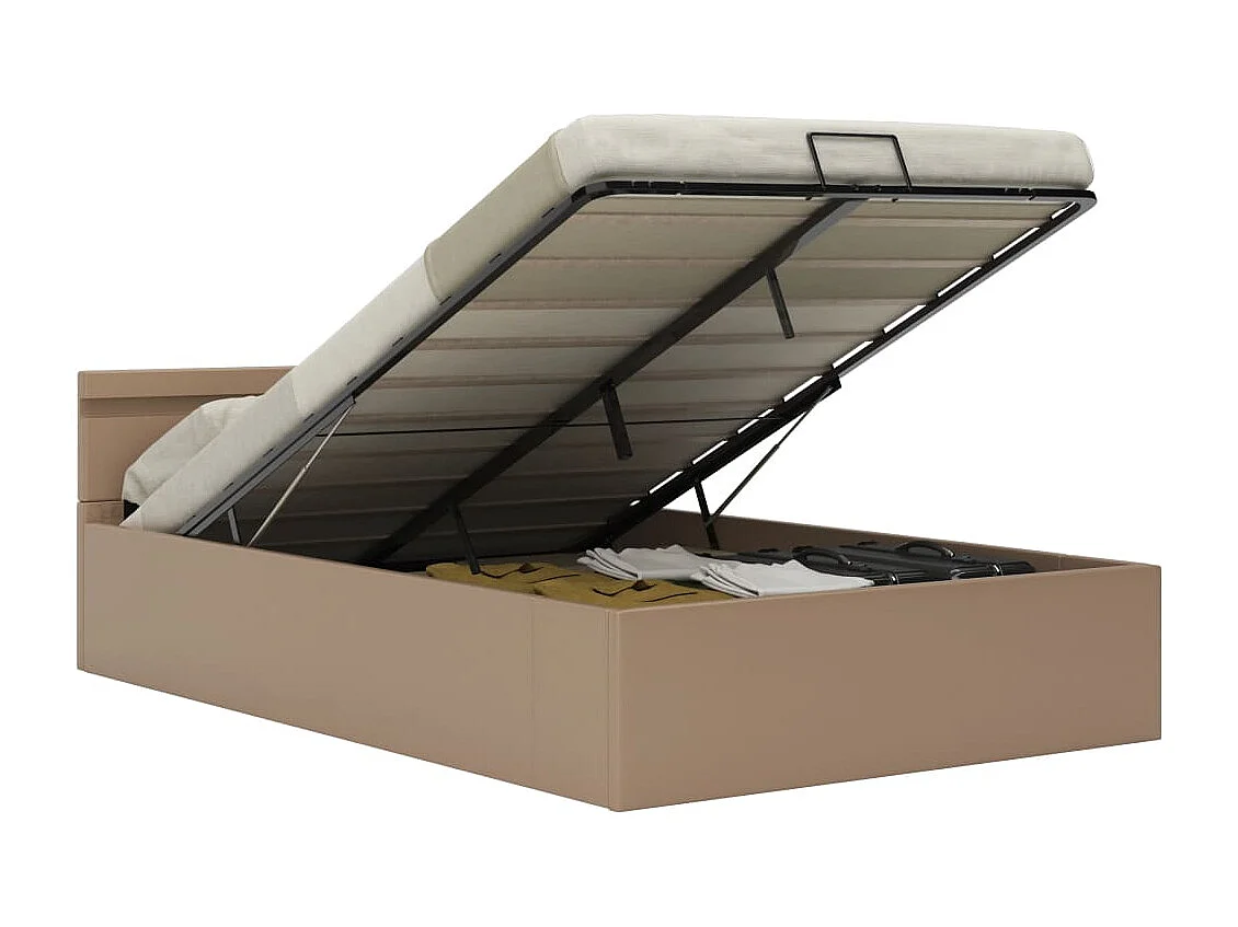 Cadre de lit à rangement hydraulique sans matelas 140x200 cm