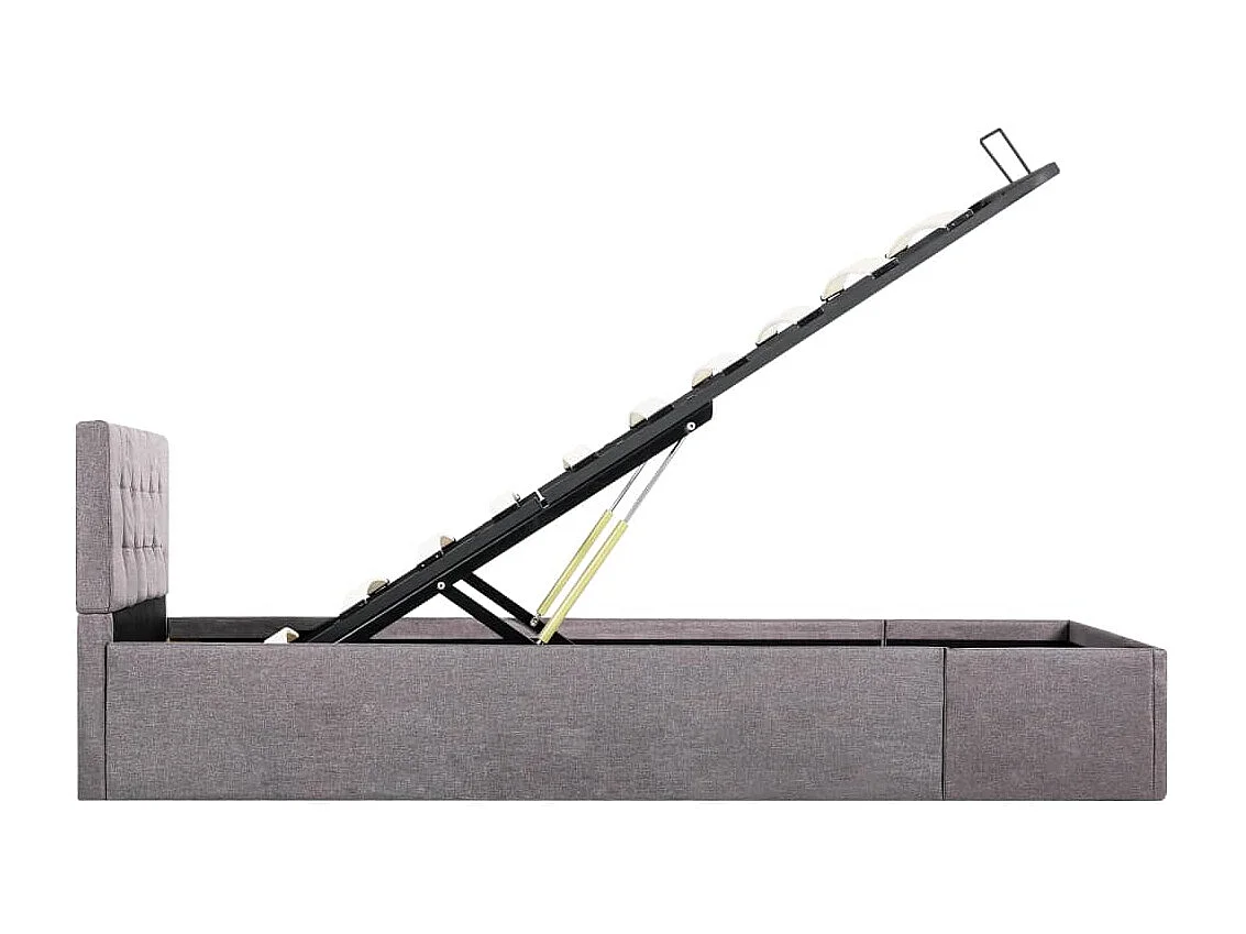 Cadre de lit à rangement hydraulique sans matelas 100x200 cm