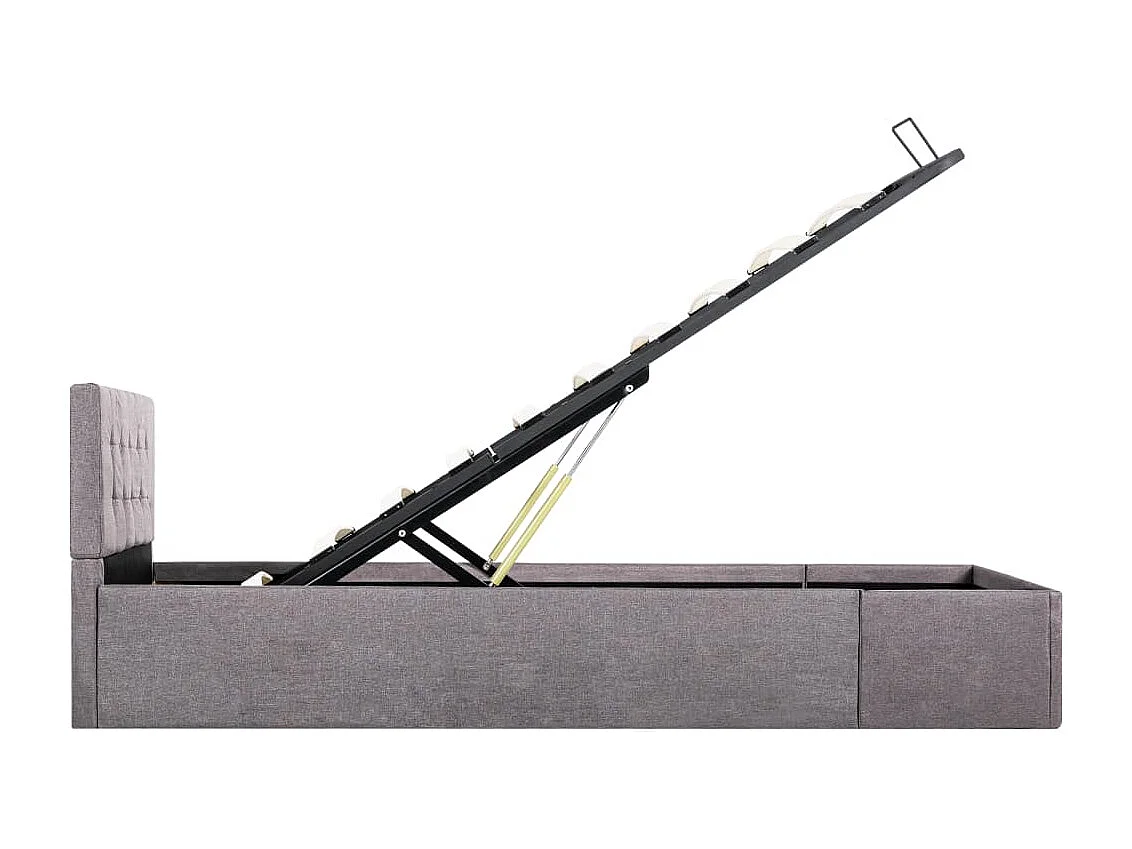 Cadre de lit à rangement hydraulique sans matelas 90x200 cm