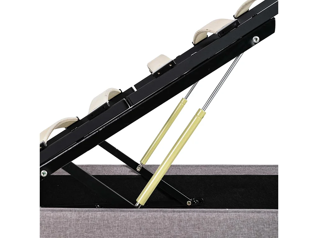 Cadre de lit à rangement hydraulique sans matelas 90x200 cm