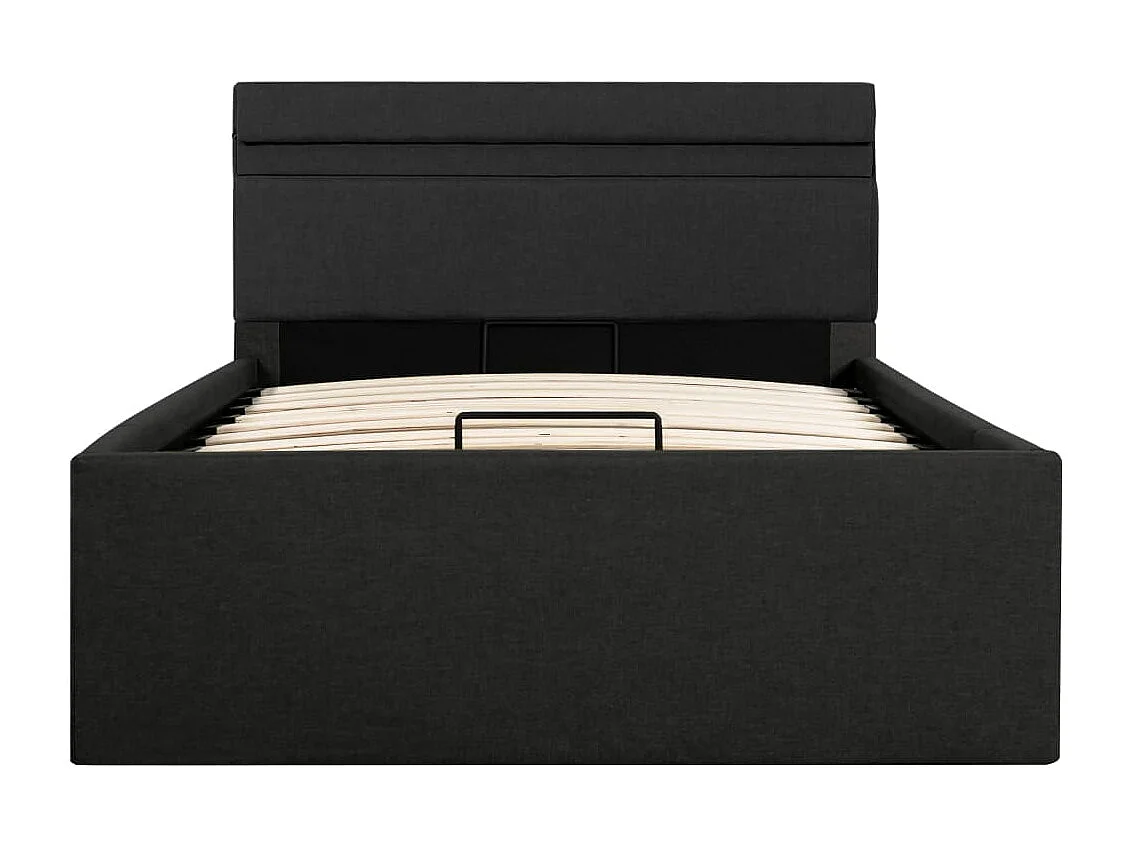 Cadre de lit à rangement hydraulique sans matelas 90x200 cm