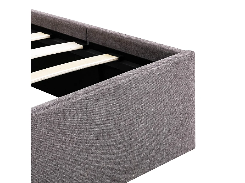 Cama canapé hidráulica almacenaje sin colchón taupe 120x200 cm