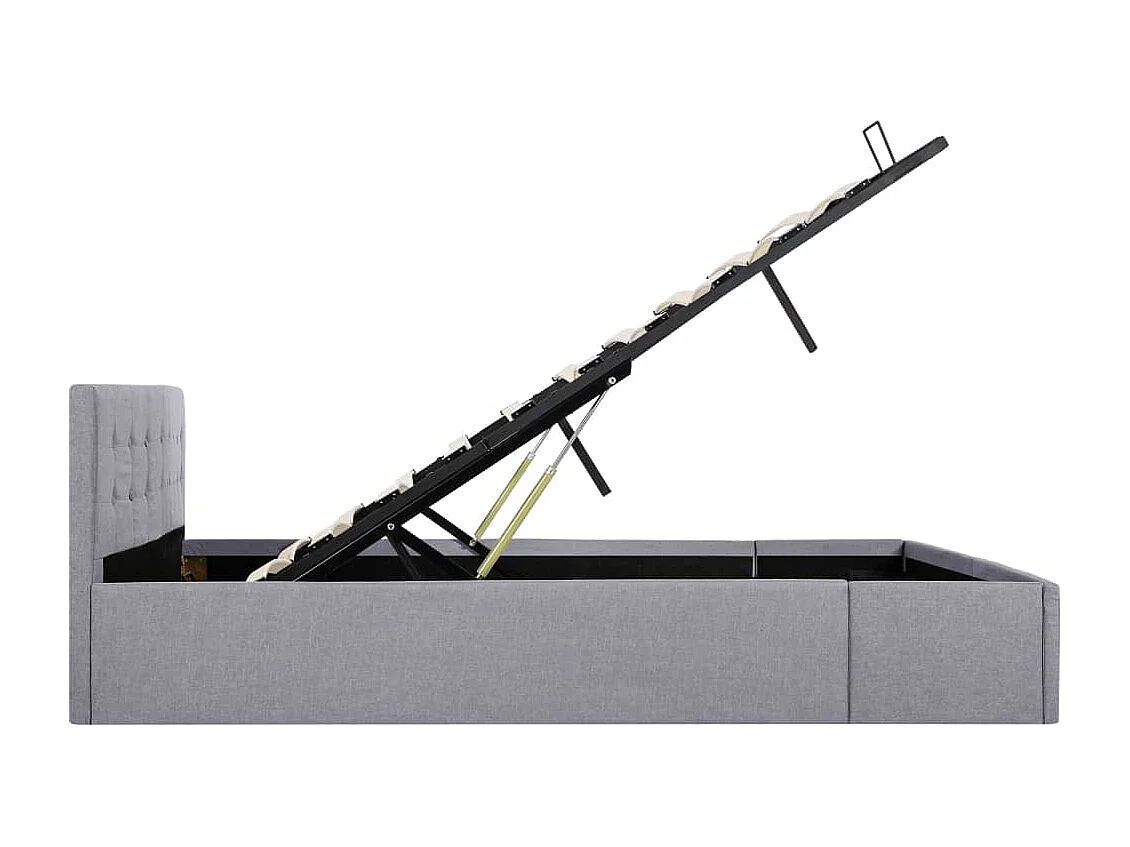 Giroletto con Contenitore Grigio Chiaro in Tessuto 160x200 cm