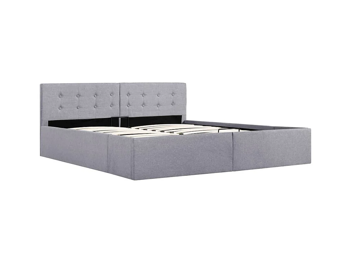 Cadre de lit à rangement hydraulique sans matelas 160x200 cm