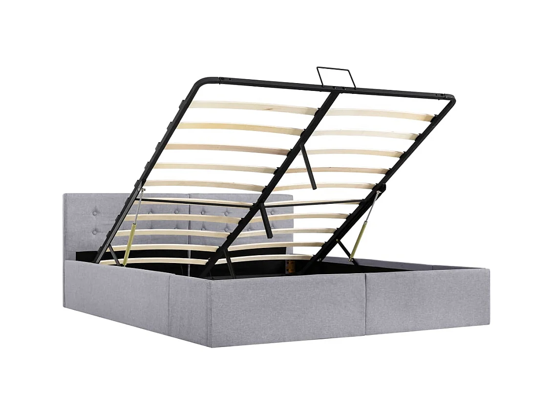 Cadre de lit à rangement hydraulique sans matelas 160x200 cm