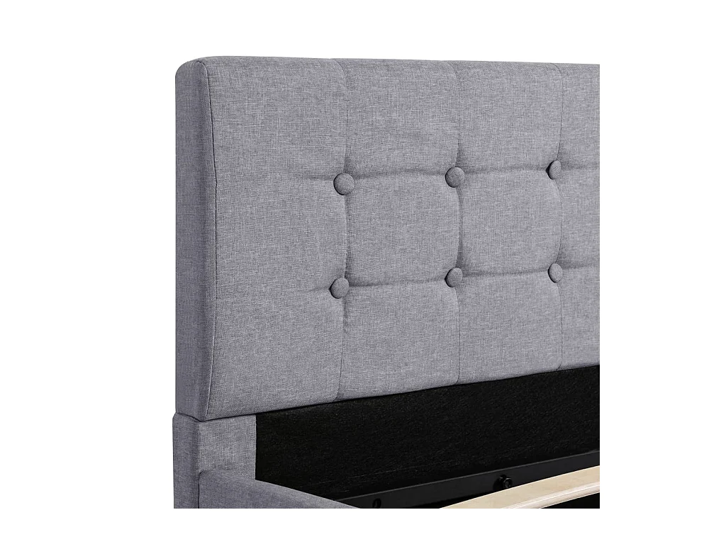 Cadre de lit à rangement hydraulique sans matelas 160x200 cm