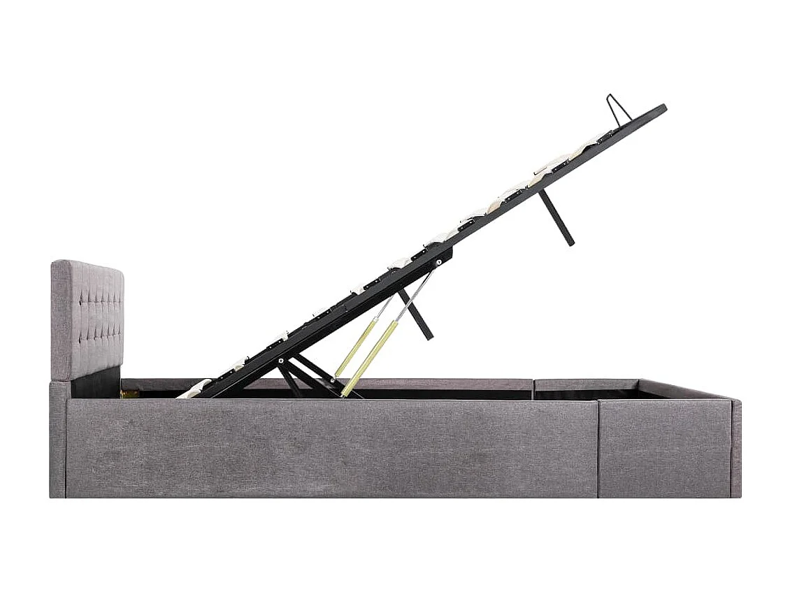 Cadre de lit à rangement hydraulique sans matelas 140x200 cm