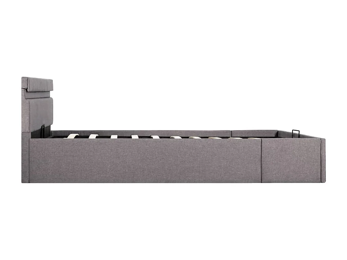 Cama canapé hidráulica almacenaje sin colchón taupe 120x200 cm