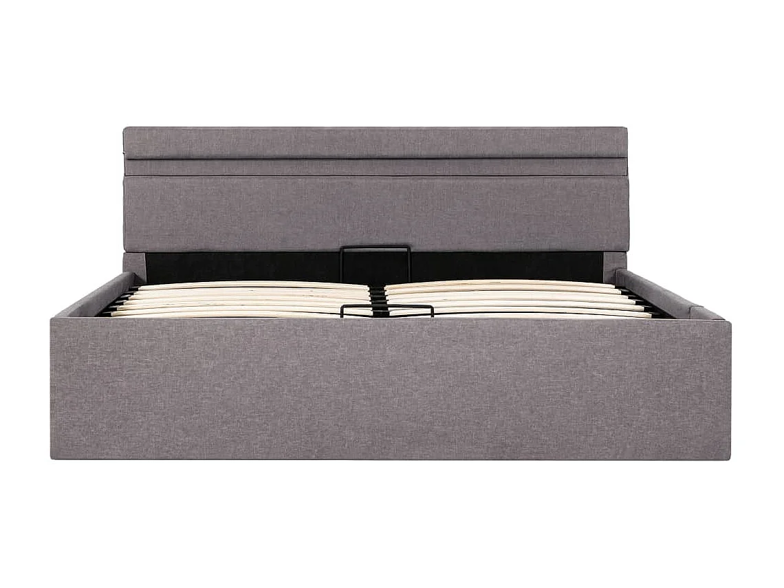 Giroletto con Contenitore e LED Tortora Tessuto 120x200 cm