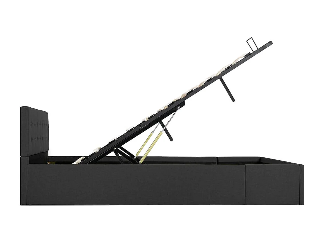 Cadre de lit à rangement hydraulique sans matelas 140x200 cm