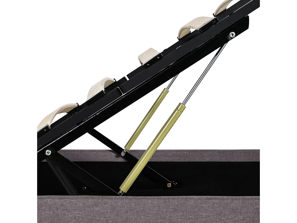 Cama canapé hidráulica almacenaje sin colchón taupe 160x200 cm