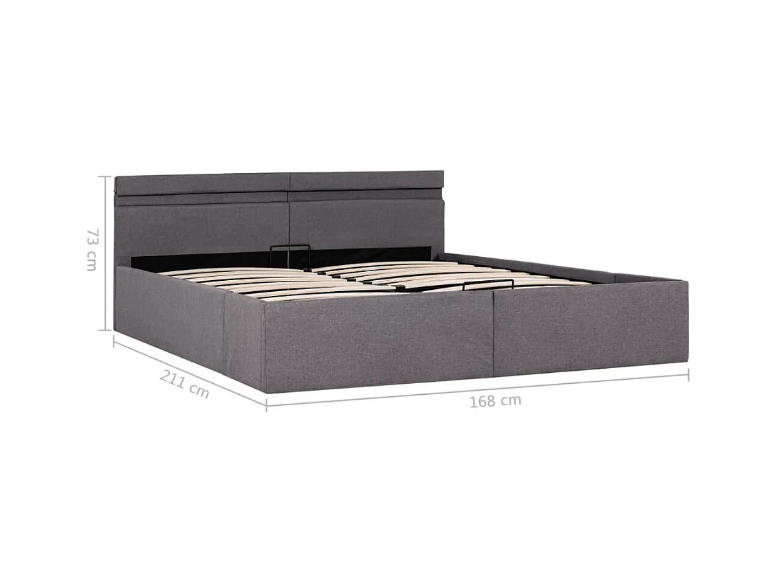 Cadre de lit à rangement hydraulique sans matelas 160x200 cm
