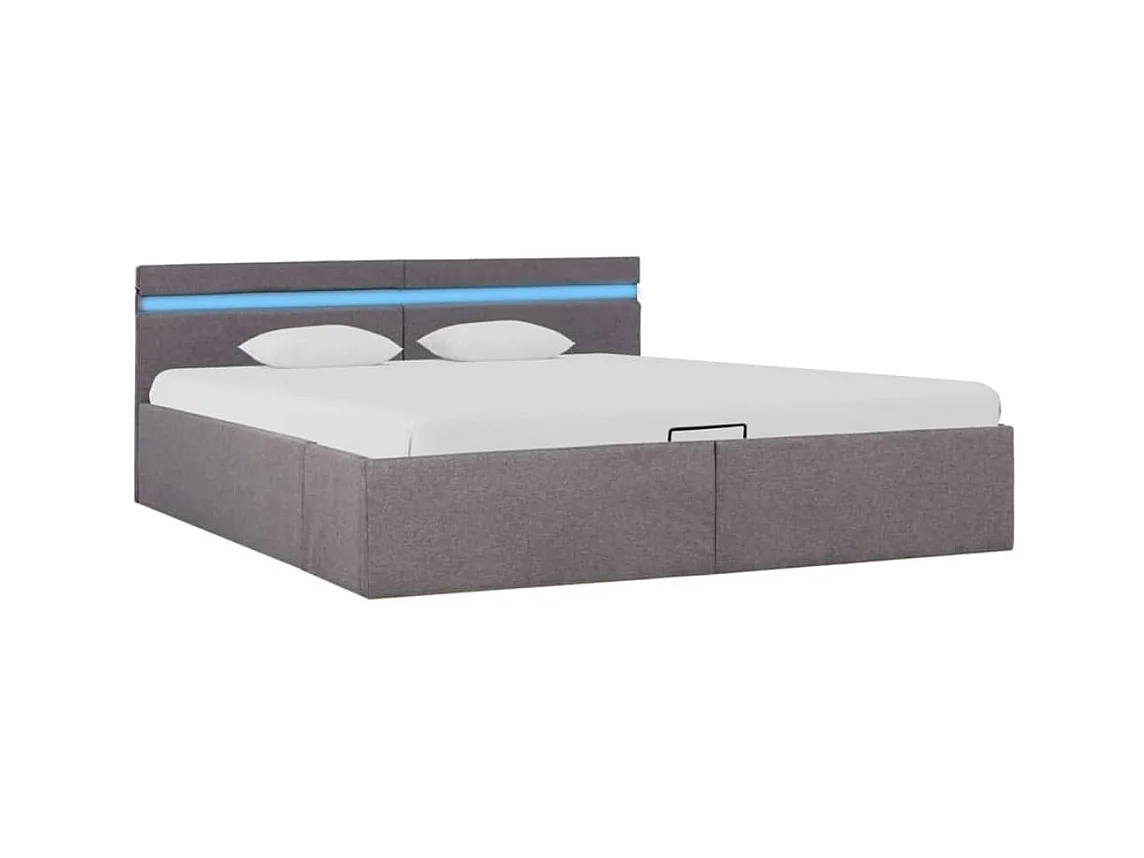 Cadre de lit à rangement hydraulique sans matelas 160x200 cm