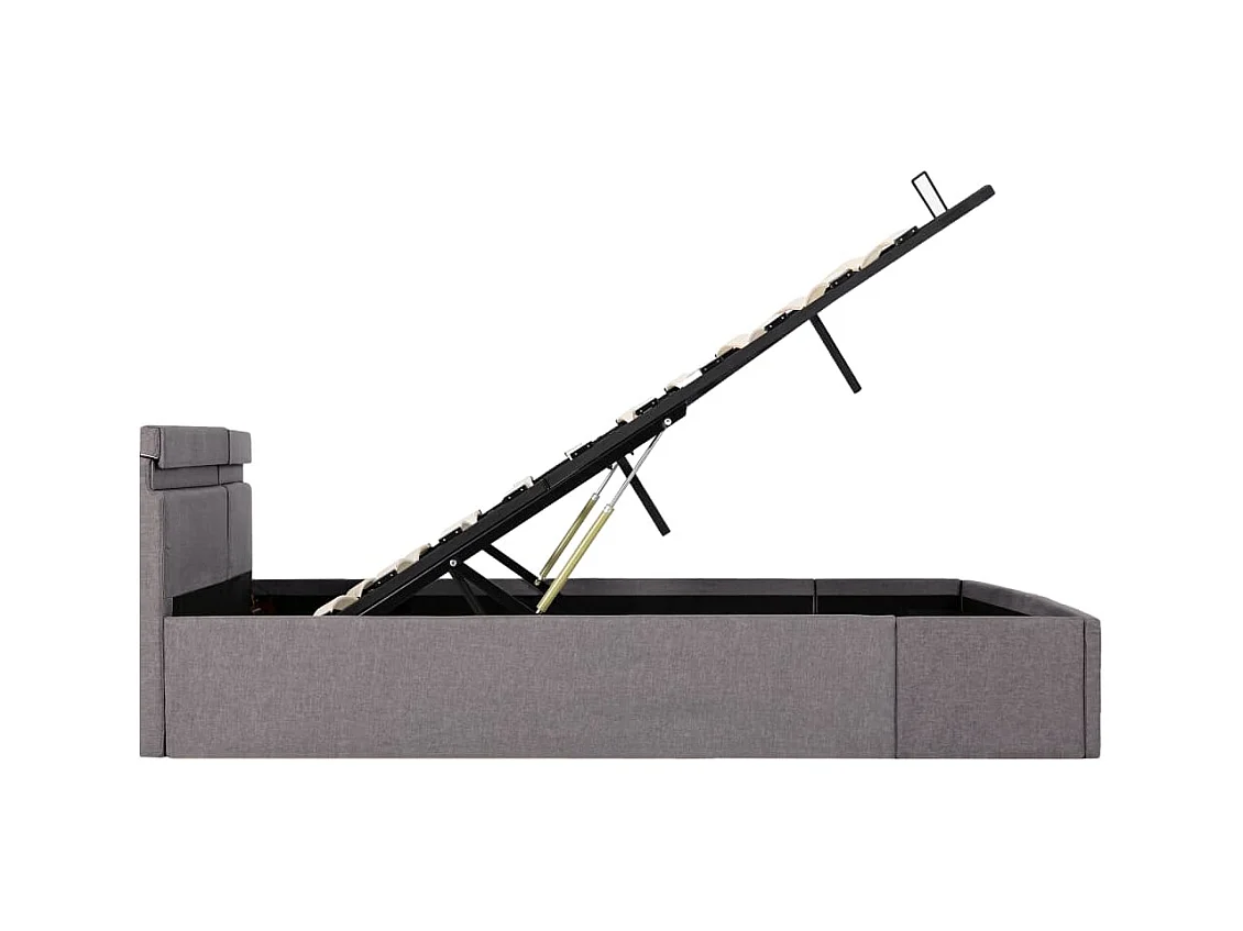 Cadre de lit à rangement hydraulique sans matelas 160x200 cm