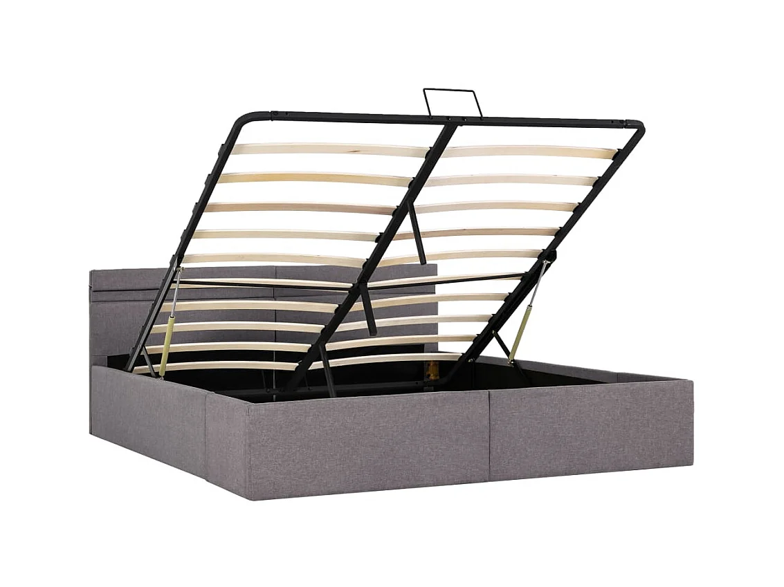 Cadre de lit à rangement hydraulique sans matelas 160x200 cm