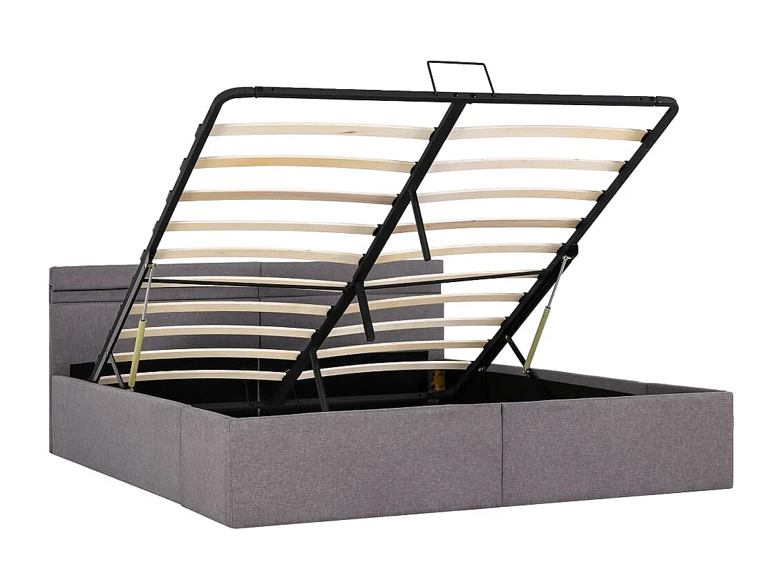 Cadre de lit à rangement hydraulique sans matelas 160x200 cm