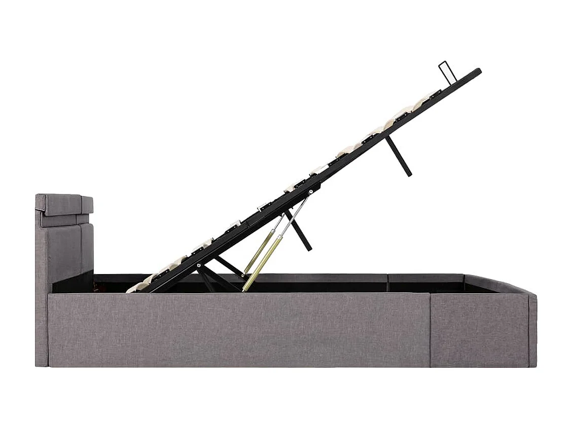 Cadre de lit à rangement hydraulique sans matelas 160x200 cm