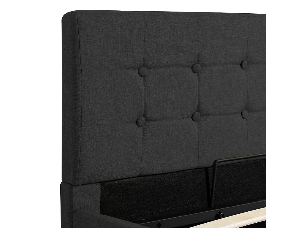 Cadre de lit à rangement hydraulique sans matelas 90x200 cm