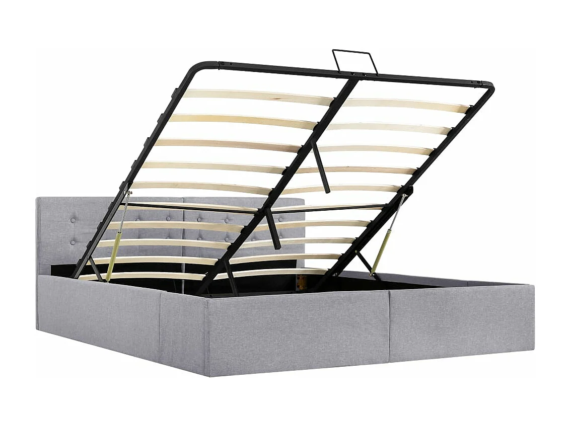 Cadre de lit à rangement hydraulique sans matelas 140x200 cm