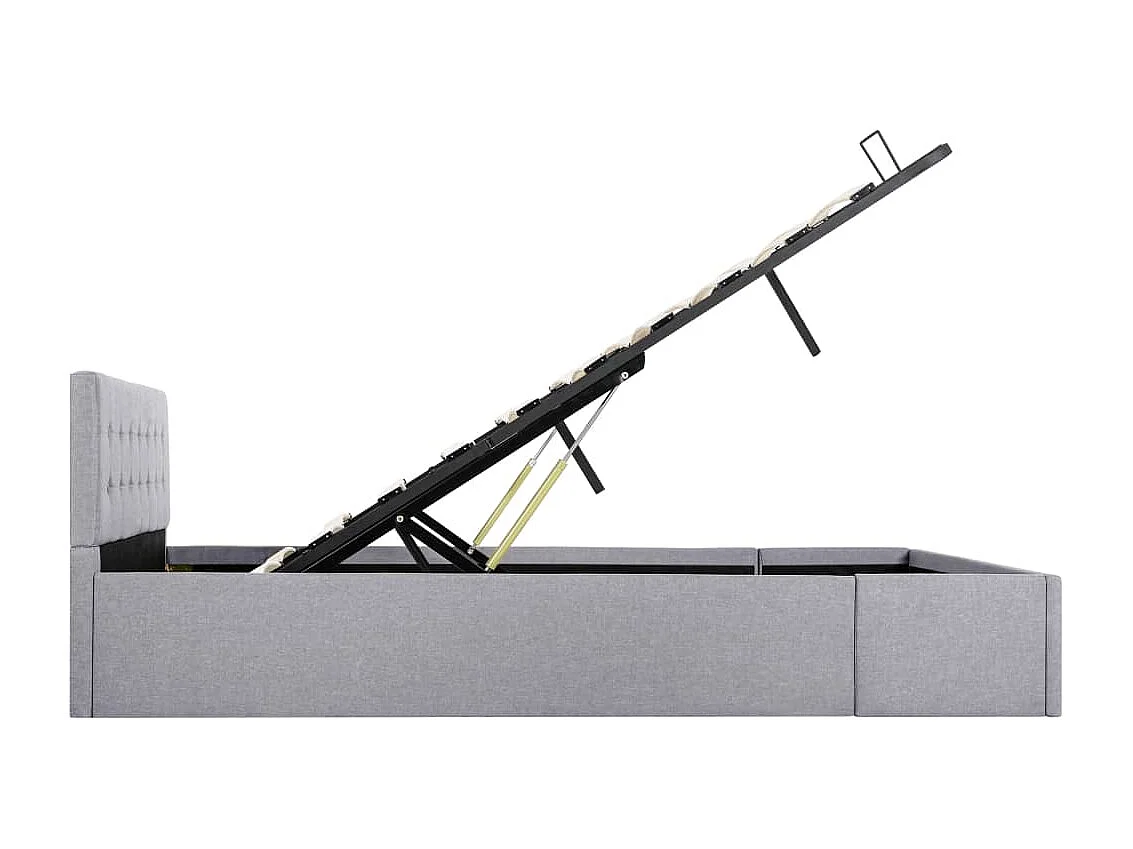 Cadre de lit à rangement hydraulique sans matelas 140x200 cm