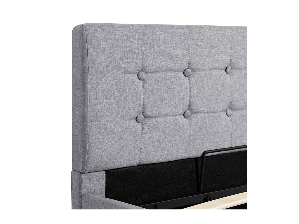 Cadre de lit à rangement hydraulique sans matelas 100x200 cm
