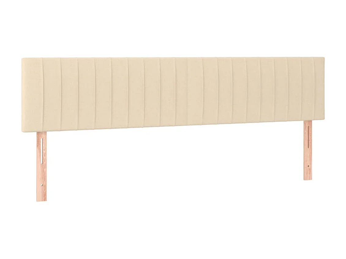 Letto a Molle con Materasso e LED Crema 160x200 cm in Tessuto