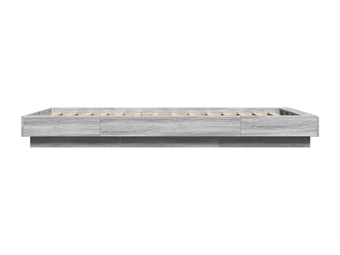 Giroletto Luci LED Grigio Sonoma 75x190 cm in Legno Multistrato
