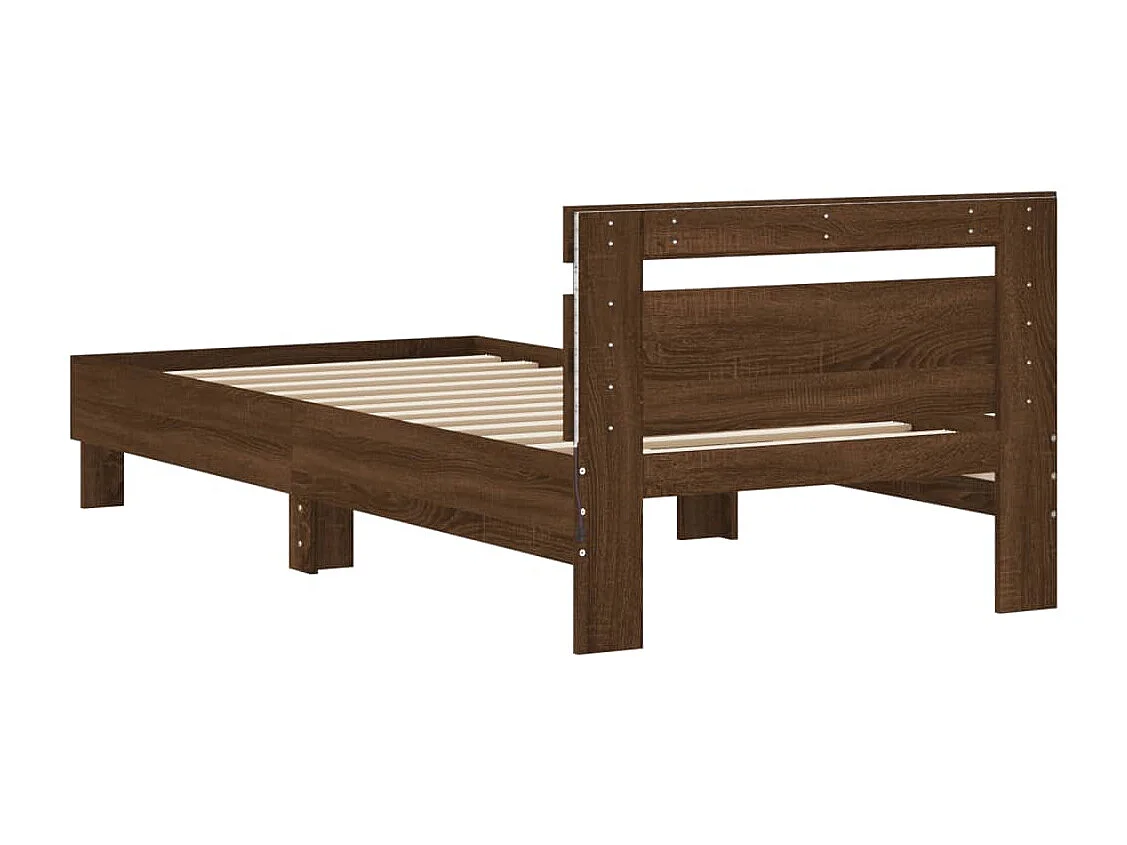 Cadre de lit sans matelas avec lumières LED 75x190 cm