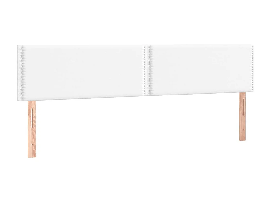 Cama box spring c/colchão/LED 120x190cm couro artificial branco